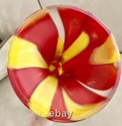 Murano Style Patchwork Art Glass Vase Hand Blown Lamp Base 24.75 Magnificent