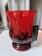 Murano Style Red/Black Spatter Vase. Hand Blown, Made In Poland. 11 Tall