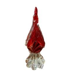 Murano Style Rooster Hand Blown Art Glass