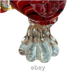 Murano Style Rooster Hand Blown Art Glass