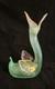 Murano Swan Vase Sculpture With Gold Aventurine Hand Blown 11 Tall Art Glass