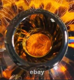 Murano Tortoiseshell Hand Blown Balloon Vase Size Medium In Excellent Condition