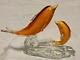 Murano Venetian Blown Art Glass Figurine 2 Gold Dolphins Playing On Wave 10