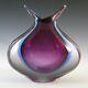 Murano / Venetian Purple & Blue Vintage Sommerso Glass Vase