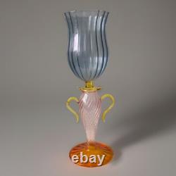Murano Venetian Style Tulip Wine Glass Goblet 10 Hand Blown