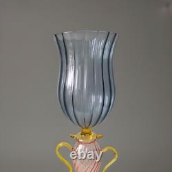 Murano Venetian Style Tulip Wine Glass Goblet 10 Hand Blown