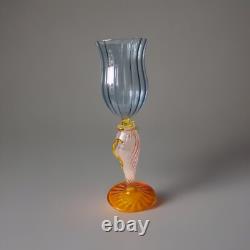 Murano Venetian Style Tulip Wine Glass Goblet 10 Hand Blown