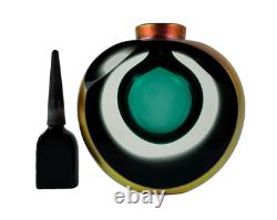 Murano Vintage 141/250 Hand Blown Art Glass Perfume Bottle EMPTY Colorful Auth