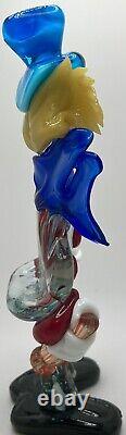 Murano Vintage Hand Blown Glass Clown 12+