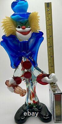 Murano Vintage Hand Blown Glass Clown 12+