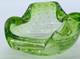 Murano Vintage Hand Blown Green Art Glass with controlled Bullicante