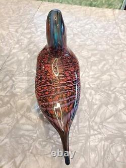 Murano Vintage La Tour d'Argent Multicolored Glass Duck 7L