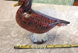 Murano Vintage La Tour d'Argent Multicolored Glass Duck 7L