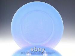 Murano Yalos Casa Italy Art Glass 12-1/4 BLUE OPALESCENT PLATES CHARGERS Set 6