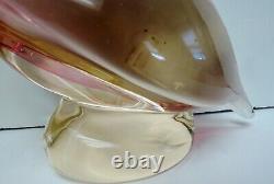 Murano art Glass ATTR Elio Raffaeli signed OGGETTI ITALY Pelican Fish in Beak