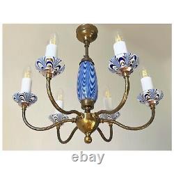 Murano art glass Chandelier Vintage hand blown glass