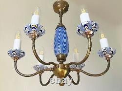 Murano art glass Chandelier Vintage hand blown glass