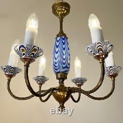 Murano art glass Chandelier Vintage hand blown glass