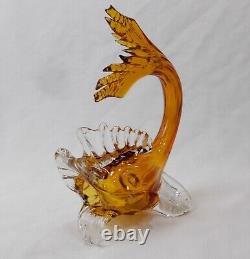 Murano art studio large Hand blown glass large fish sculpture Venice Italy