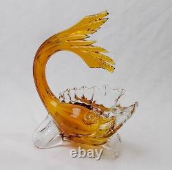 Murano art studio large Hand blown glass large fish sculpture Venice Italy