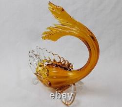 Murano art studio large Hand blown glass large fish sculpture Venice Italy