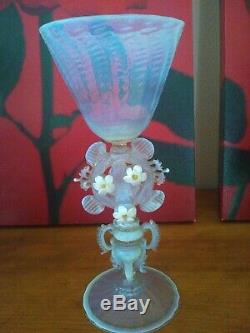 Murano glass goblet Venetian SALVIATI style stunning cabinet collectors item