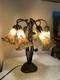 Murano style Millefiori Art Glass 6-Light Lily Lamp Hand Blown READ DESCRIPTION