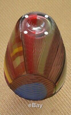 NEW Afro Celotto Handblown Murano Glass Vase with Certification. Venice. Italy