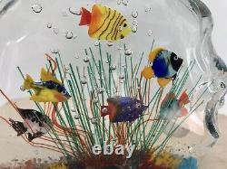 NEW Murano Art Glass Fish Aquarium Glass Sculpture 1950s Barbini Cenedese Style