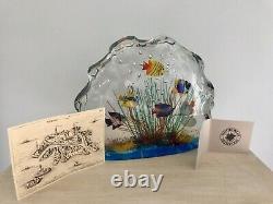 NEW Murano Art Glass Fish Aquarium Glass Sculpture 1950s Barbini Cenedese Style