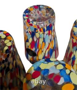 NUOVA CRISTALLERIA ARZANESE Murano Glass Tumblers Hand Blown Italy Set of 6 NWT