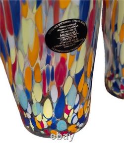 NUOVA CRISTALLERIA ARZANESE Murano Glass Tumblers Hand Blown Italy Set of 6 NWT