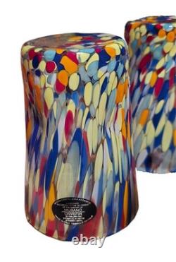 NUOVA CRISTALLERIA ARZANESE Murano Glass Tumblers Hand Blown Italy Set of 6 NWT
