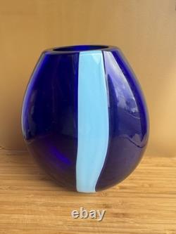 NasonMoretti Vaso Diritto Blue Celeste Vase, Murano, Contemporary