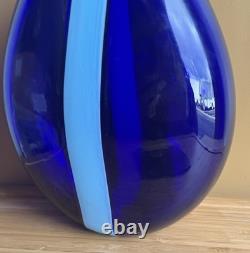NasonMoretti Vaso Diritto Blue Celeste Vase, Murano, Contemporary