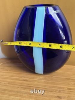 NasonMoretti Vaso Diritto Blue Celeste Vase, Murano, Contemporary