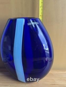 NasonMoretti Vaso Diritto Blue Celeste Vase, Murano, Contemporary