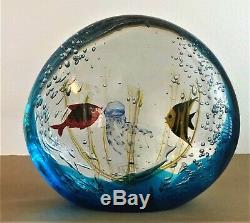 Oggetti By Artisan Elio Raffaeli Sea Life Aquarium Blown Art Glass Sculpture