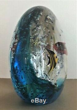 Oggetti By Artisan Elio Raffaeli Sea Life Aquarium Blown Art Glass Sculpture