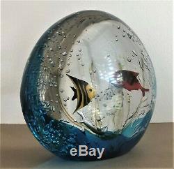 Oggetti By Artisan Elio Raffaeli Sea Life Aquarium Blown Art Glass Sculpture