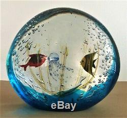 Oggetti By Artisan Elio Raffaeli Sea Life Aquarium Blown Art Glass Sculpture