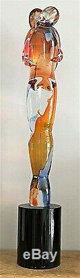 Oggetti Mario Badioli Murano glass sculpture'Amanti'- lovers embracing signed