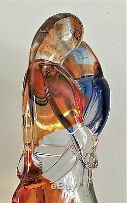 Oggetti Mario Badioli Murano glass sculpture'Amanti'- lovers embracing signed