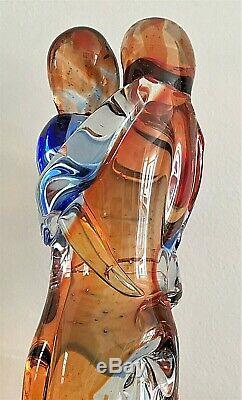 Oggetti Mario Badioli Murano glass sculpture'Amanti'- lovers embracing signed