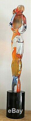 Oggetti Mario Badioli Murano glass sculpture'Amanti'- lovers embracing signed