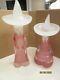 PAIR of MURANO HAND BLOWN GLASS FIGURES PINK MEXICANS with SOMBREROS, HEAVY