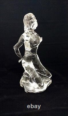 PINO SIGNORETTO Signed Blown Glass Female Nude Sculpture, Italy 13.5 X 7