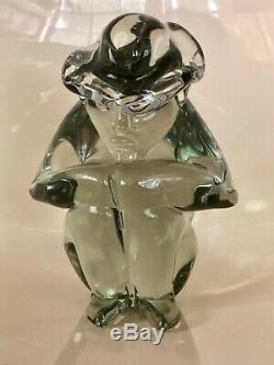 PINO SIGNORETTO Signed Blown Hot Glass Male Sculpture Figure Italy Murano