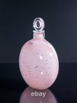 Pair Bottle Vase Design Alfredo Barbini Hand Blown Murano Glass 1970S