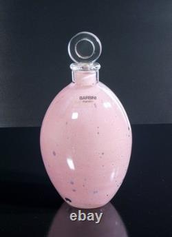 Pair Bottle Vase Design Alfredo Barbini Hand Blown Murano Glass 1970S